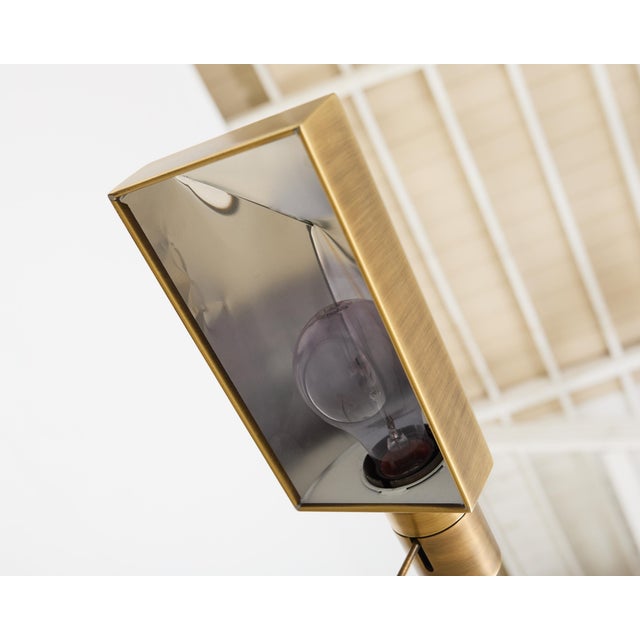 Casella Style Bronzed Swing Arm Pharmacy Floor Lamp For Sale - Image 13 of 17