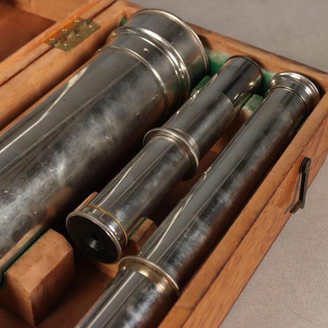 Salmoiraghi Milano Spotting Scope with Wooden Case For Sale - Image 9 of 12