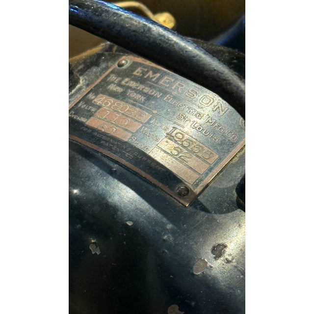 Antique Emerson 6 Blade Table Fan No. 19666 For Sale - Image 9 of 11