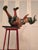 Vintage Mid Century Folk Art Sculpture of Falling Figure For Sale - Image 4 of 15