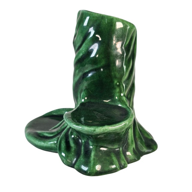 Mid 20th Century Art Pottery Tree Trunk Vase 5" For Sale - Image 5 of 8