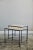 Neoclassical Contemporary Design Frères "Diagramme" Wrought Iron and Travertine Side Tables - a Pair For Sale - Image 3 of 11
