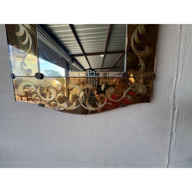 Italian Reverse Decorated Mirror For Sale - Image 11 of 15