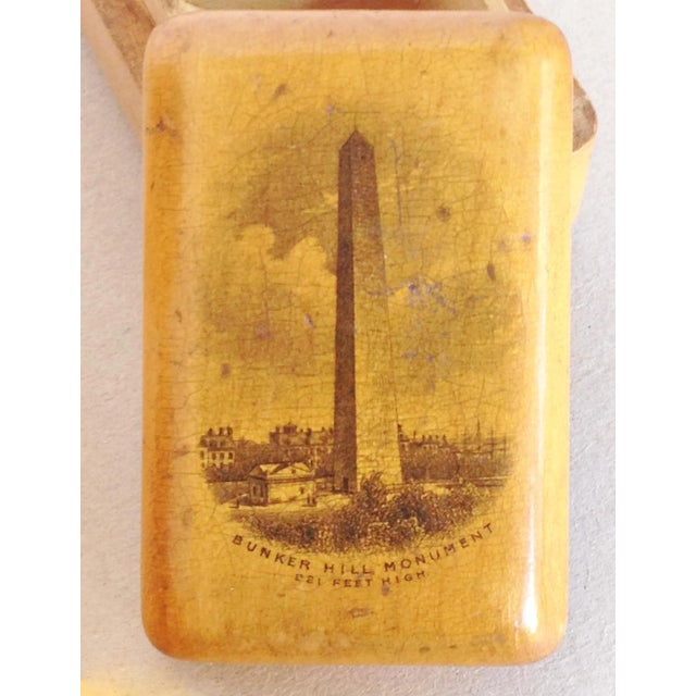 Late 19th Century Antique Mauchline Ware Treen Souvenir Set Bunker Hill, Stratford, Giant's Causeway For Sale - Image 5 of 10