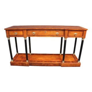 Century Furniture Biedermeier Style Mahogany Console Table For Sale