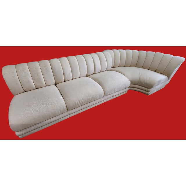 Postmodern Vintage Bernhardt Postmodern Serpentine Modular Sectional Sofa – 5 Pieces (1991) For Sale - Image 3 of 8