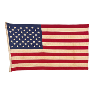Vintage Cotton Embroidered American Flag