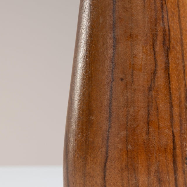Mid 20th Century Denmark Brown Wood Vase For Sale - Image 12 of 15