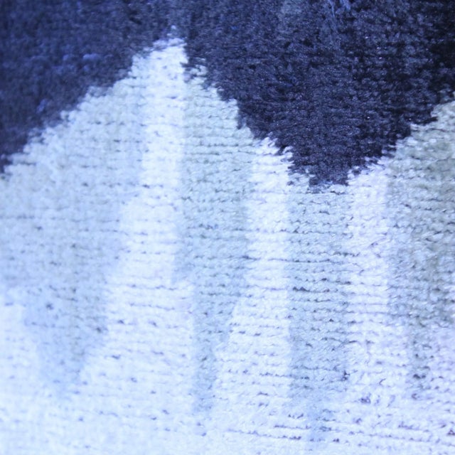 Contemporary Bohemian Silk Velvet Ikat Pillow For Sale - Image 4 of 8
