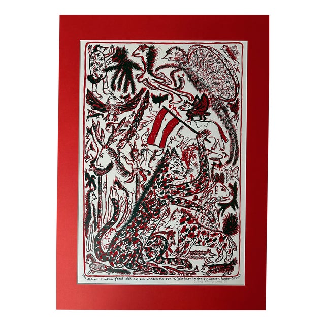 Alfred Klinkan, Untitled, 1960s, Signed Screen Print For Sale