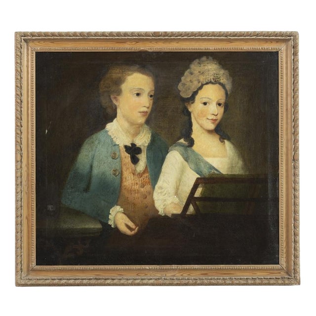 European School Artist, Couple, Painting on Canvas For Sale
