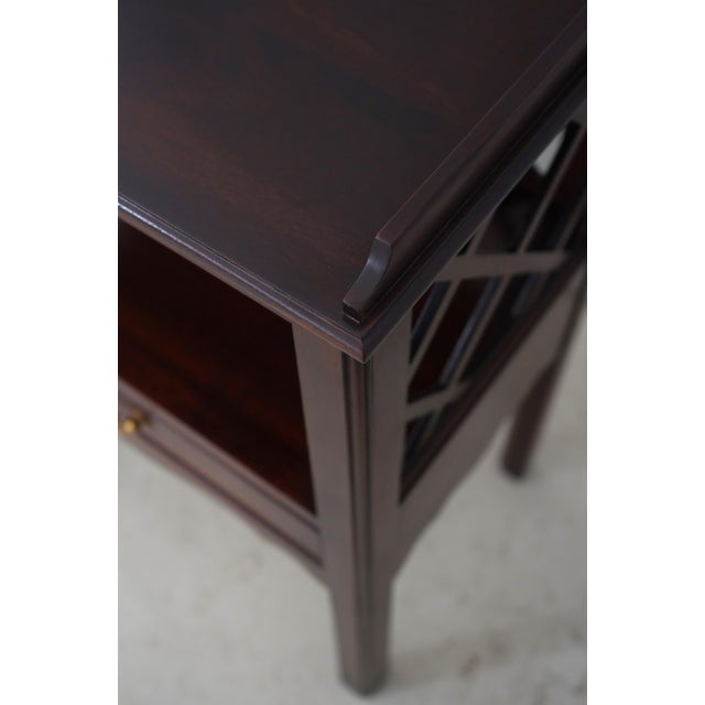 Henkel Harris Mahogany Open Nightstand For Sale - Image 9 of 16