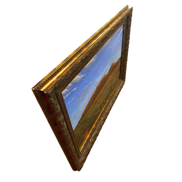 Paint Arizona Mountain Landscape Oil Painting Large 44" Rich Dye Santa Rita Tucson For Sale - Image 7 of 10