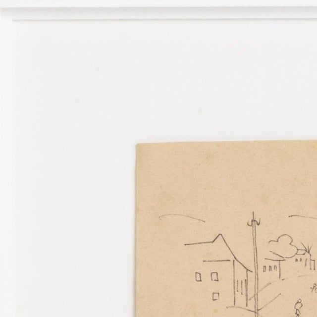 Painting - Tarsila do Amaral. "Landscape", ink on paper. Signed in the lower right corner. Dimensions: 13.5 cm x 14.5 cm....