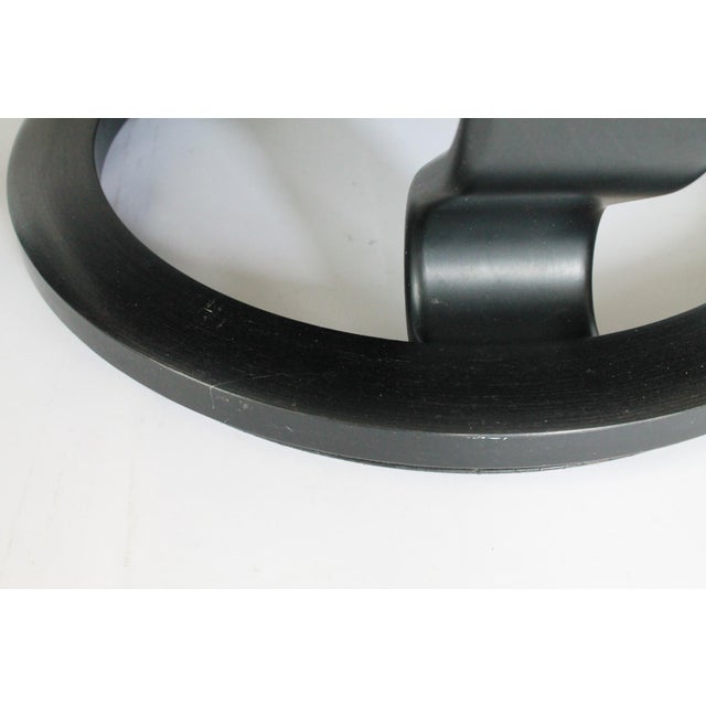 Ekornes Stressless Large Royal Paloma Black Leather Swivel Recliner and Ottoman For Sale - Image 12 of 18