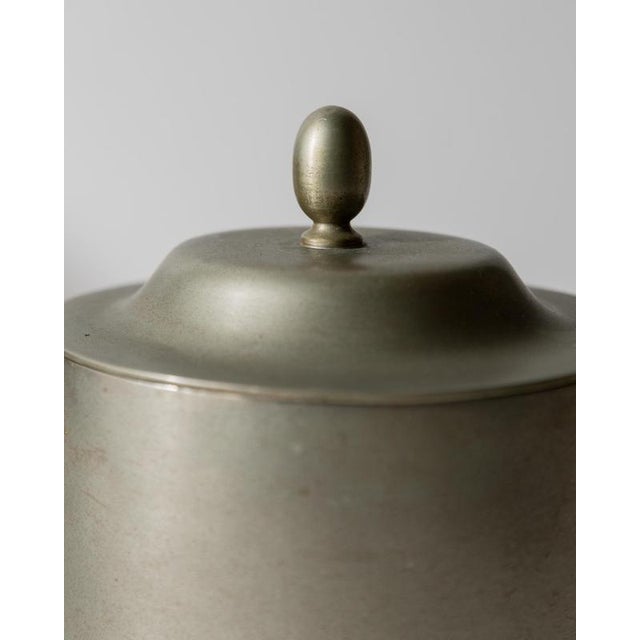 Vintage Classic Silver Plated Lidded Box with Handle, 1950s For Sale - Image 6 of 12
