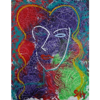 "Inspiration" Contemporary Figurative Oil Painting by Sax Berlin For Sale