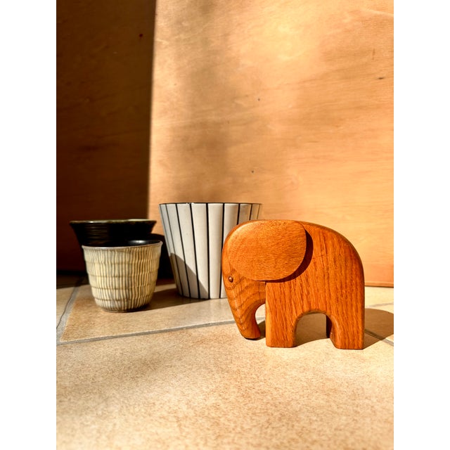 Oak Elephant Sculpture with Secret Compartment, Germany, 1960s For Sale - Image 15 of 16