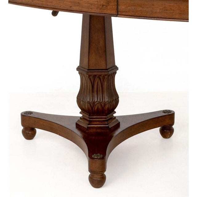 Regency Style Twin Pedestal Extending Dining Table For Sale In New York - Image 6 of 11