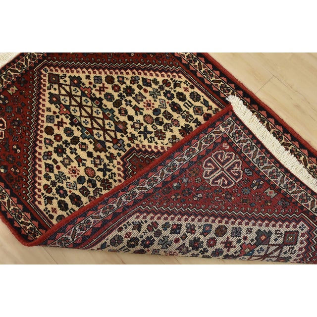 Ivory Abadeh Rug 2’3” X 3’5” Ivory Wool Vintage Tribal Hand-Knotted Carpet For Sale - Image 8 of 9