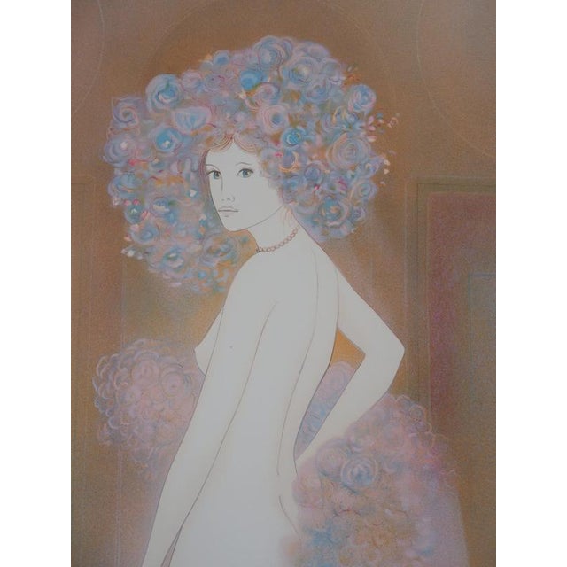 Guy Ribes, Girl in Flowers, Lithograph For Sale - Image 4 of 8