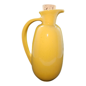 Vintage Frankoma 835 Pottery Pitcher in a Yellow Glaze
