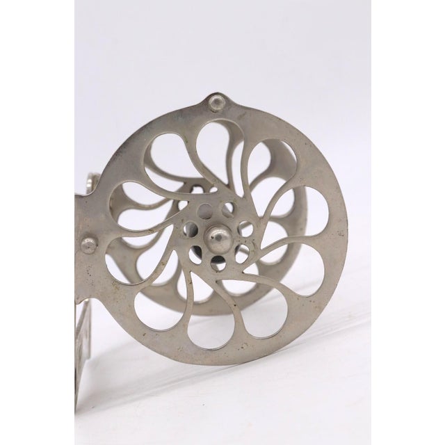 Silver Antique J. L. Mott Antique Nickel Plated Toilet Paper Holder-Unsigned For Sale - Image 8 of 11