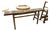 Antique Primitive Wood Mortise Workbench Console Table For Sale