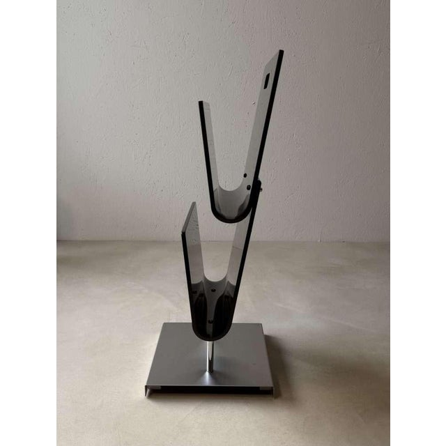 Standing Reading Holder in Acrylic Glass and Chrome, 1980s For Sale - Image 10 of 11