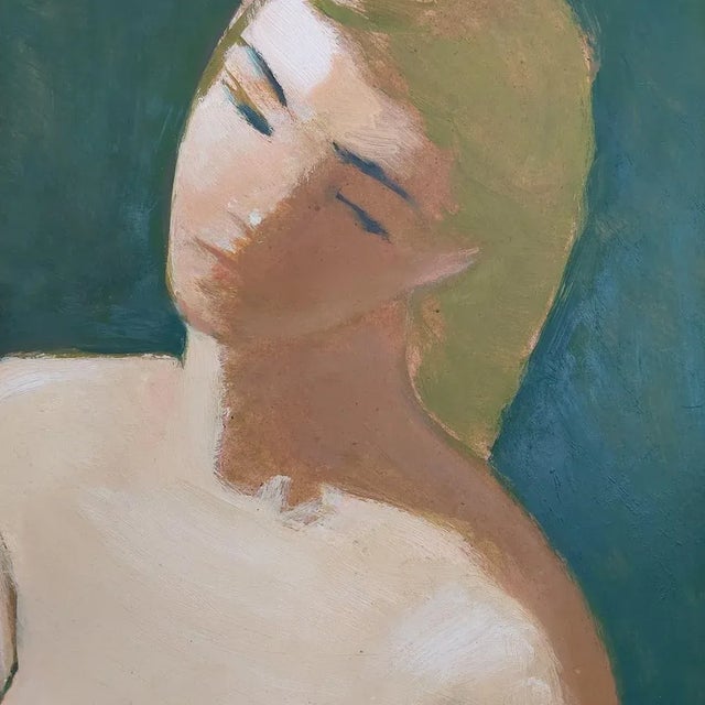 Modern Laimdots Murnieks, Blonde, 1996, Oil on Cardboard For Sale - Image 3 of 7