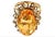 14k yellow gold Citrine and diamond ring, 10.32 Grams TW. The dimensions of the oval Citrine are approximately 30 mm x 15...