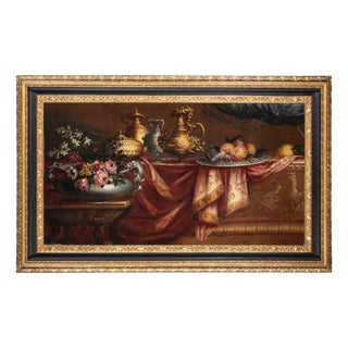 Unknown, Roman Maestro, Still Life, 1800s, Oil on Canvas, Framed For Sale
