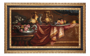 Unknown, Roman Maestro, Still Life, 1800s, Oil on Canvas, Framed