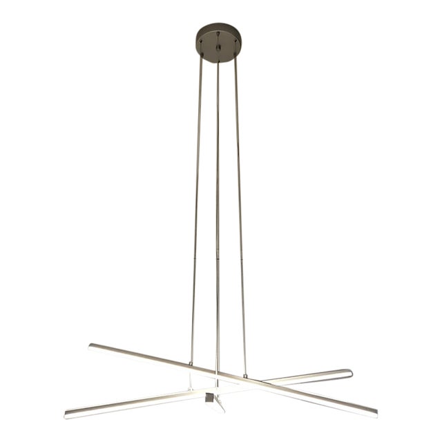 Sonneman 2763.16 Aluminum Stix 3-Arm Led Hanging Chandelier Pendant Light 2763 For Sale