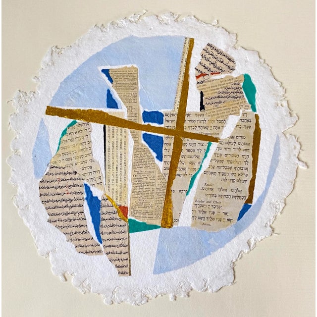 Fragments #10 Collage on Watercolor Paper by Evelyn Eller For Sale