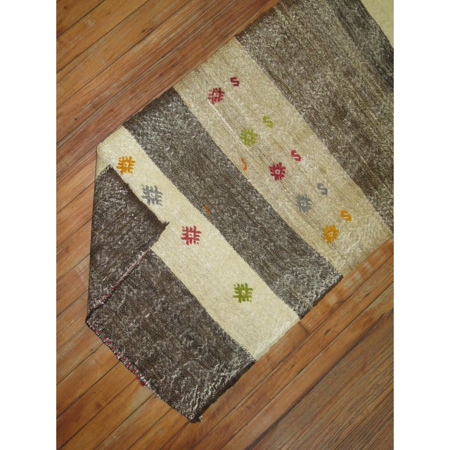 Contemporary Vintage Shabby Chic Kilim Runner - 2'3" x 6'10" For Sale - Image 3 of 4