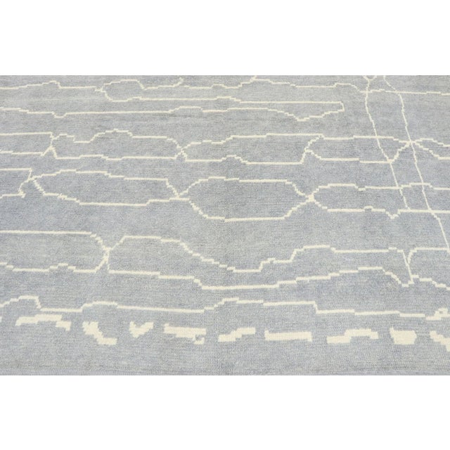 Contemporary Gray Moroccan Style Rug - 06'05 X 10'00 For Sale - Image 4 of 9