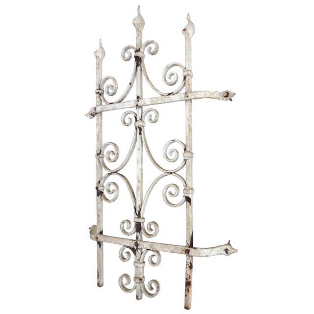 Mediterranean Antique Iron Architectural Door Detail For Sale - Image 3 of 8