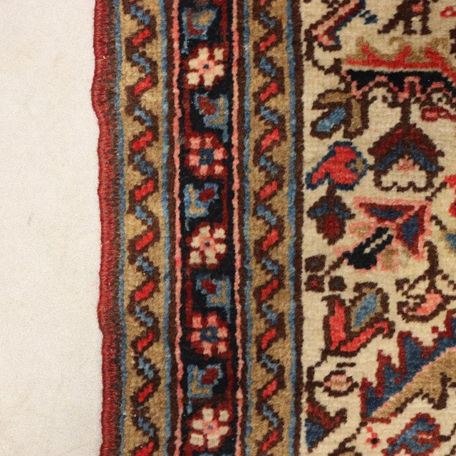 Vintage Middle Eastern Mehraban Rug in Wool For Sale - Image 6 of 8