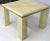 1970s Mid-Century Modern Lacquered Parchment Solid Brass Edge Trim Square Side/Coffee Table For Sale - Image 6 of 10
