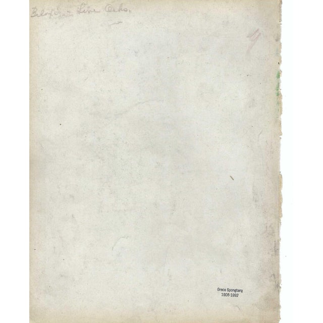 Illustration 1940s Grace Spongberg Biloxi Mississippi Live Oaks Drawing For Sale - Image 3 of 3