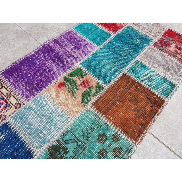 Faded Vintage Turkish Runner Rug For Sale - Image 10 of 10