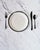 Contemporary Set of 8 Minimalist "Variation 3 Dé" Breakfast Plates by Ann Demeulemeester for Serax, in White Glazed Porcelain With Organic Black Border For Sale - Image 3 of 11