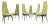 6 Green High Back 2051 C Dining Chairs by Adrian Pearsall for Craft Associates For Sale