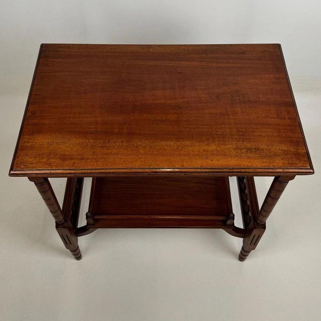 Antique Early 20th Century English Edwardian Mahogany Side Table, 1890s For Sale - Image 10 of 11