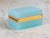 Glass Turquoise Opaline Rectangular Box With Brass Mounts, France Early 20th C. For Sale - Image 7 of 7