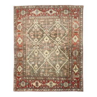 20th Century Antique Zabihi Collection Persian Heriz Rug - 4'4" x 5'7" For Sale