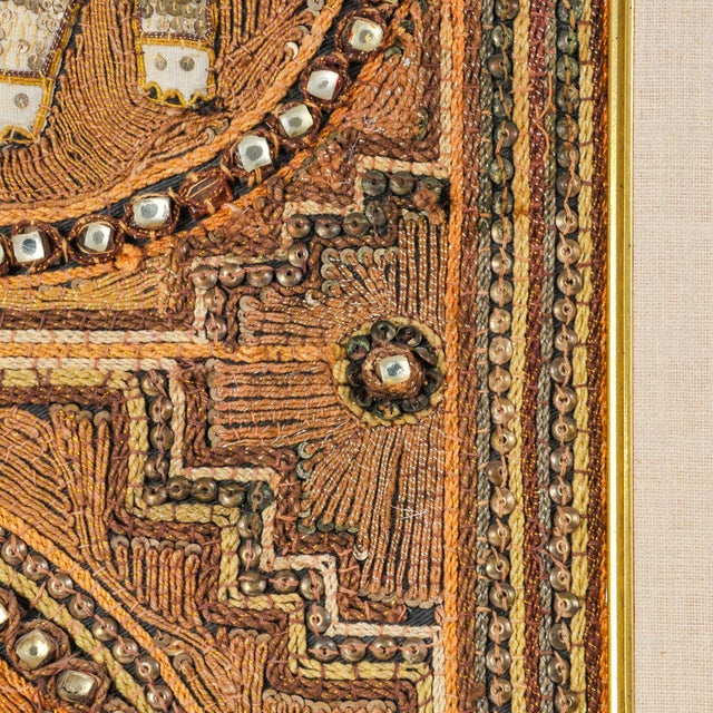 Burmese Kalaga Elephant Tapestry Professionally Framed For Sale - Image 16 of 18