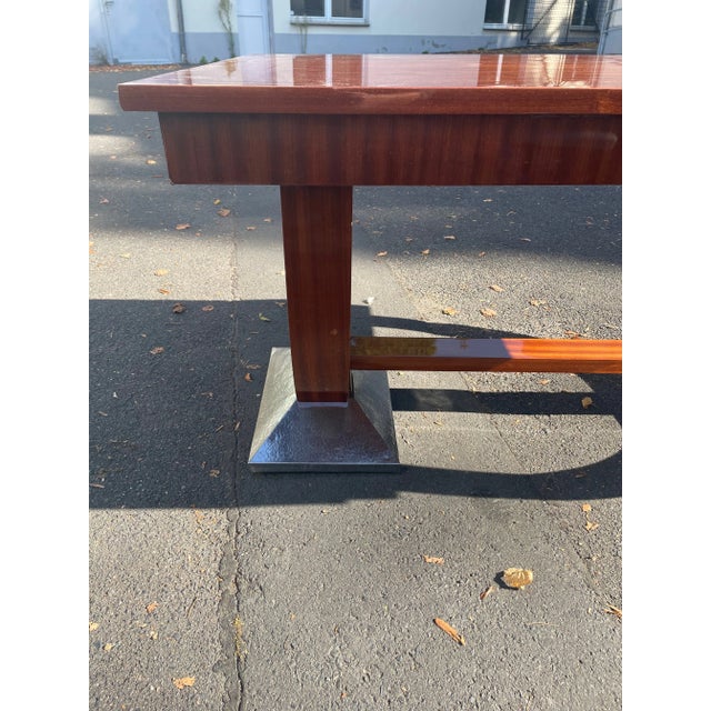 Art Deco Dining Table with Matching Gondola Chairs, 1920s, Set of 7 For Sale - Image 10 of 17