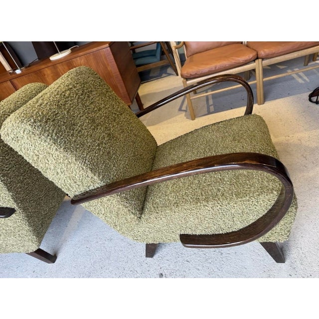 Art Deco Lounge Chairs by Jindrich Halabala, Set of 2 For Sale - Image 17 of 18